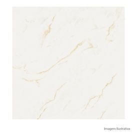 Porcelanato Polido Marmorizado 90x90cm Branco - Portinari Calacata Real Hd Calacata Real Pol Retificado