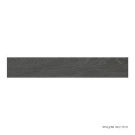 Porcelanato Amadeirado Natural 20x120cm Preto - Portinari Chaplin Bk Nat Esmaltado Retificado