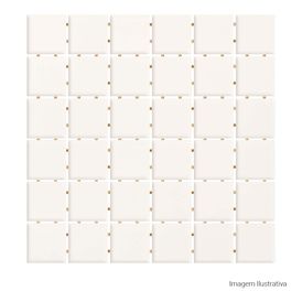 Porcelanato Monocromatico Lux 5x5cm Branco - Portinari Creare Esmaltado Bold