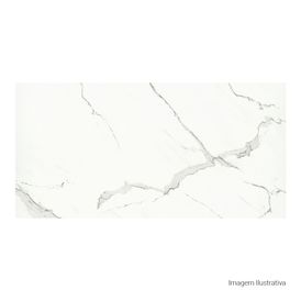Porcelanato Polido Marmorizado 60x120cm Branco - Portinari Duomo Marmo Wh Pol Retificado
