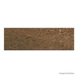 Porcelanato Decorado Matte 7,7x24cm Marrom - Portinari Every Brick Steel Bw Esmaltado Bold