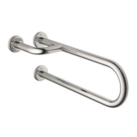 Barra de Apoio Lateral Fixa Direita Conforto 60 Cm Aço Polido