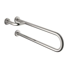 Barra de Apoio Lateral Fixa Direita Conforto 80 Cm Aço Polido