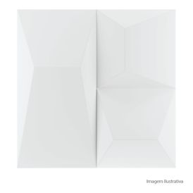 Porcelanato Decorado Natural 20x20cm Branco - Portinari Space Block Wh Nat Esmaltado Retificado