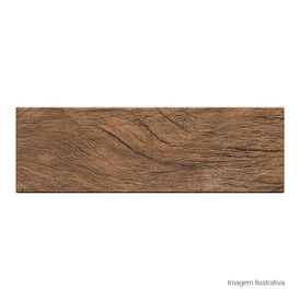 Porcelanato Decorado Matte 7,7x24cm Marrom - Portinari Every Brick Wood Bw Esmaltado Bold