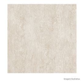 Porcelanato Acetinado Marmorizado 100x100cm Bege - Ceusa Romano Esmaltado Retificado