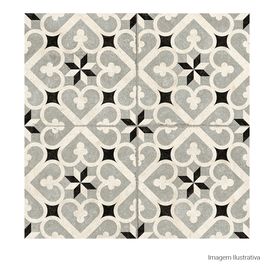 Porcelanato Acetinado Decorado 60x60cm Multicolor - Ceusa Ladrilho Amur Esmaltado Retificado
