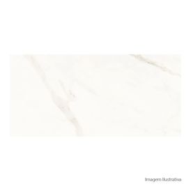 Porcelanato Marmorizado Natural 60x120cm Branco - Portinari Opera Covelano Nat Esmaltado Retificado