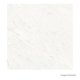Porcelanato Polido Marmorizado 100x100cm Branco - Portinari Lumina Carrara Pol Retificado