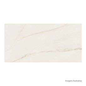 Porcelanato Polido Marmorizado 80x160cm Branco - Portinari Solene Wh Pol Retificado