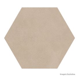 Porcelanato Cimentício Natural 17,5x17,5cm Bege - Portinari Downtown Hd Downtown Hexa Al Nat Esmaltado Bold