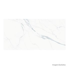 Porcelanato Marmorizado Natural 80x160cm Branco - Portinari Ballet Statuario Wh Nat Esmaltado Retificado