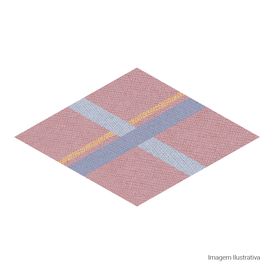 Porcelanato Decorado Matte/lux 13x22,50cm Rosa - Ceusa Argyle Los Pk Mlx Esmaltado Bold