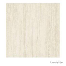 Porcelanato Marmorizado Natural 120x120cm Bege - Portinari Mezzo Be Nat Esmaltado Retificado
