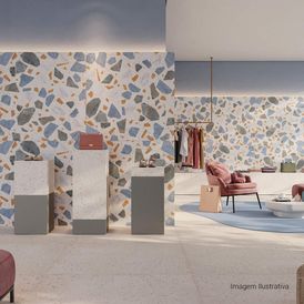 Porcelanato Flakes Natural Gray - 120cmx120cm Ret