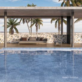 Porcelanato Pedra Natural 20x20cm Bege - Ceusa Resort Be Nat Esmaltado Bold