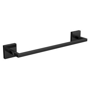 Porta Toalha Barra 30cm Acessórios Clean Black Noir