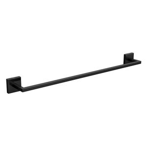 Porta Toalha Barra 50cm Acessórios Clean Black Noir