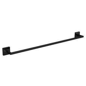 Porta Toalha Barra 60cm Acessórios Clean Black Noir