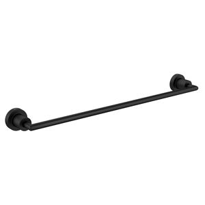 Porta Toalha Barra Slim Black Matte