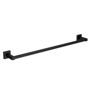 Porta Toalha Barra Quadratta Black Matte