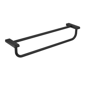 Porta Toalhas Barra Dupla 60cm Black Matte