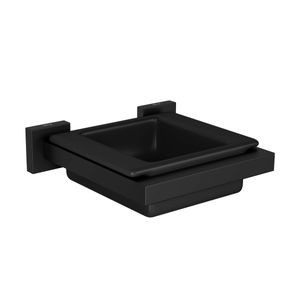 Saboneteira em Louça Quadratta Black Matte
