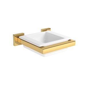 Saboneteira em Louça Quadratta Gold