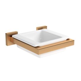 Saboneteira em Louça Quadratta Gold Matte