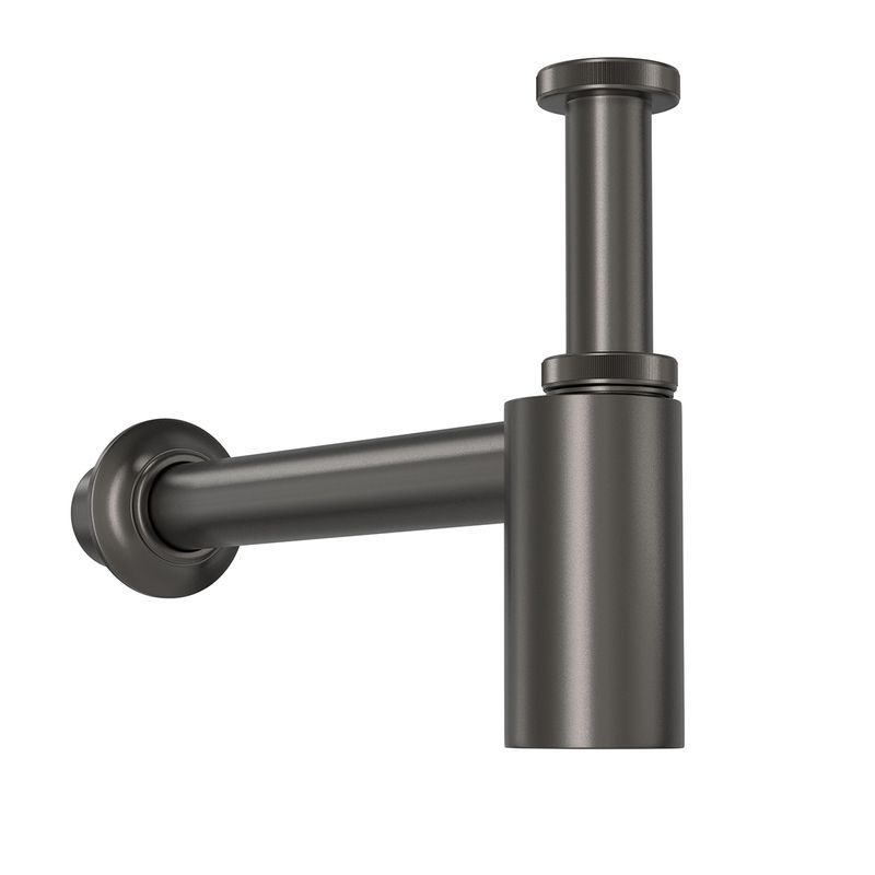 Sifao-para-Lavatorio--Entrada--1----Saida--1-1-2---Deca-Dark-Antracite---Deca---1680.GF.100.112.MT---Fundo-Branco-Produto-Principal-SKU-posicionada-na-diagonal-direita-ou-redondo-e-produto-fechado