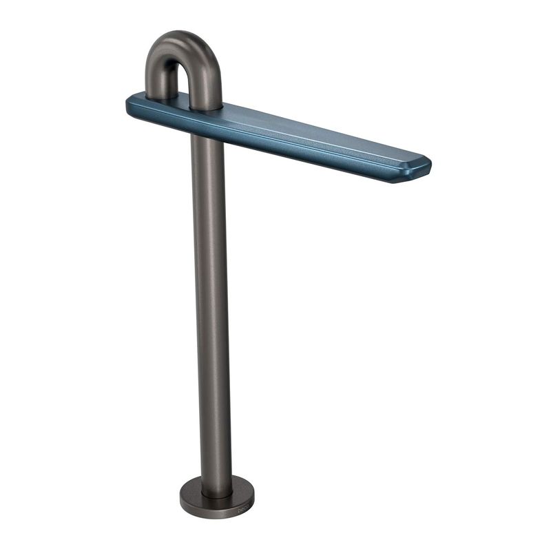 Bica-de-Mesa-Deca-M-para-Cuba-e-Lavatorio-You-Dynamic-Blue---Deca---1791.GF107.AZ.MT---Fundo-Branco-Produto-Principal-SKU-posicionada-na-diagonal-direita-ou-redondo-e-produto-fechado