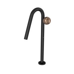 Torneira de Mesa Touchless com Textura Bica Alta para Lavatório Orbe Black Matte