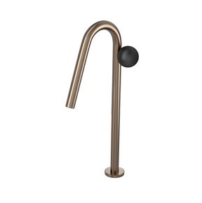 Torneira-Deca-de-Mesa-Bica-Alta-Touchless-para-Lavatorio-Orbe-Corten-e-Black-Matte---Deca---1189.CT.MT103.BLMT---Fundo-Branco-Produto-Principal-SKU-posicionada-na-diagonal-esquerda