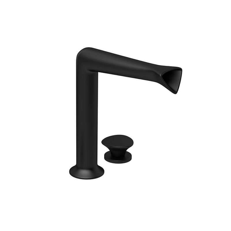 Torneira-Deca-de-Mesa-Bica-Alta-para-Lavatorio-Jader-Almeida-Black-Matte---Deca---1191.BL100.MT---Fundo-Branco-Produto-Principal-SKU-posicionada-na-diagonal-direita-ou-redondo-e-produto-fechado