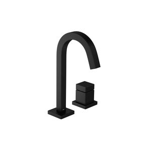 Torneira de Mesa Bica Alta para Lavatório Cubo Black Matte