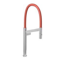 Toneira de Mesa para Cozinha Bica Alta Colore Cromado e Terracota
