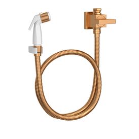 Ducha Higiênica com Registro e Derivação de Parede Gold Matte