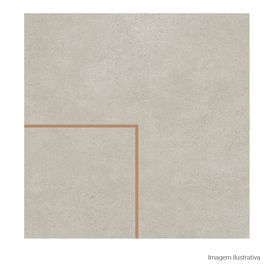 Porcelanato Decorado Natural 30x30cm Cinza - Portinari Mc Citta Corner Gr Nat Esmaltado Retificado