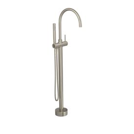 Misturador Monocomando de Piso para Banheira Redondo Inox