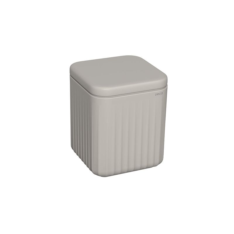 Porta-Algodao-Deca-Quadrado-Senses-Amendoa-Fosco---Deca---1001.QUA.AMFC---Fundo-Branco-Produto-Principal-SKU-posicionada-na-diagonal-direita-ou-redondo-e-produto-fechado
