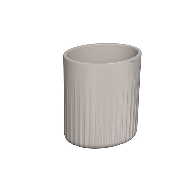 Porta-Escova-Deca-Oval-Senses-Amendoa-Fosco---Deca---1002.OVL.AMFC---Fundo-Branco-Produto-Principal-SKU-posicionada-na-diagonal-direita-ou-redondo-e-produto-fechado