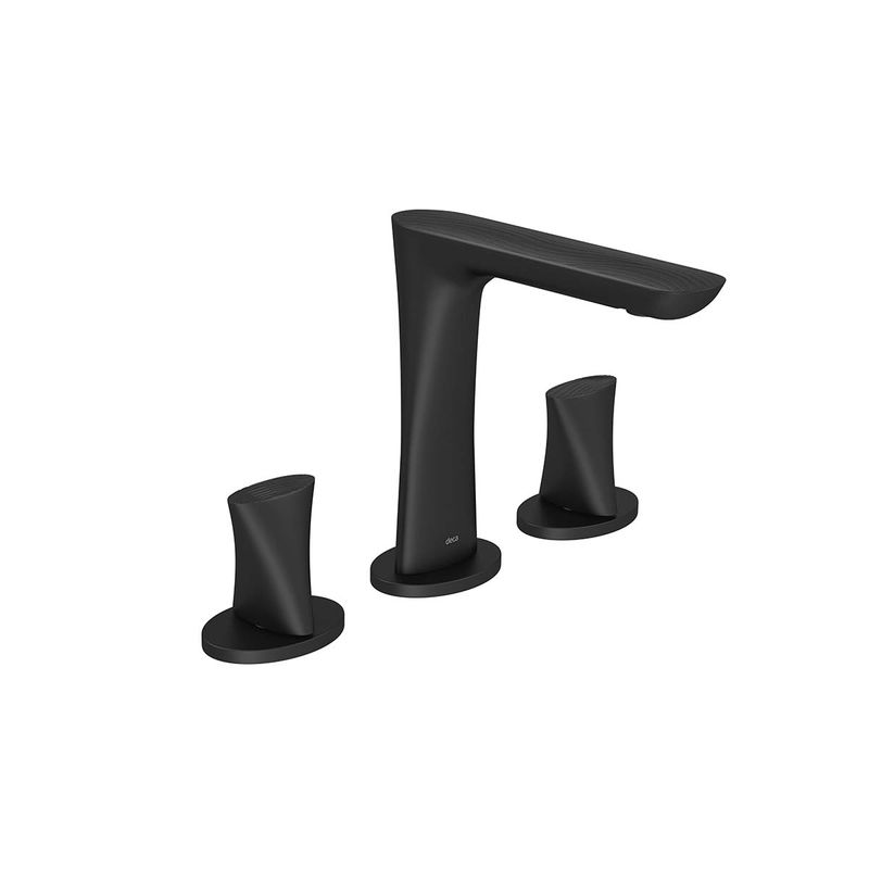 Misturador-Deca-de-Mesa-Bica-Alta-para-Lavatorio-com-Textura-Dk-Black-Matte---Deca---1877.BL16.MT.T03---Fundo-Branco-Produto-Principal-SKU-posicionada-na-diagonal-direita-ou-redondo-e-produto-fechado