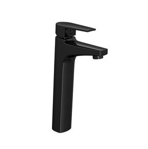 Misturador-Monocomando-Deca-de-Mesa-Bica-Alta-para-Lavatorio-Black-Noir---Deca---2885.BL26.NO---Fundo-Branco-Produto-Principal-SKU-posicionada-na-diagonal-direita-ou-redondo-e-produto-fechado