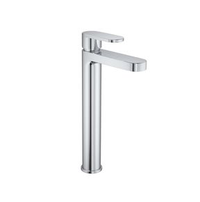 Misturador-Monocomando-Deca-de-Mesa-Bica-Alta-para-Lavatorio-Drop-Cromado---Deca---2885.C91---Fundo-Branco-Produto-Principal-SKU-posicionada-na-diagonal-direita-ou-redondo-e-produto-fechado