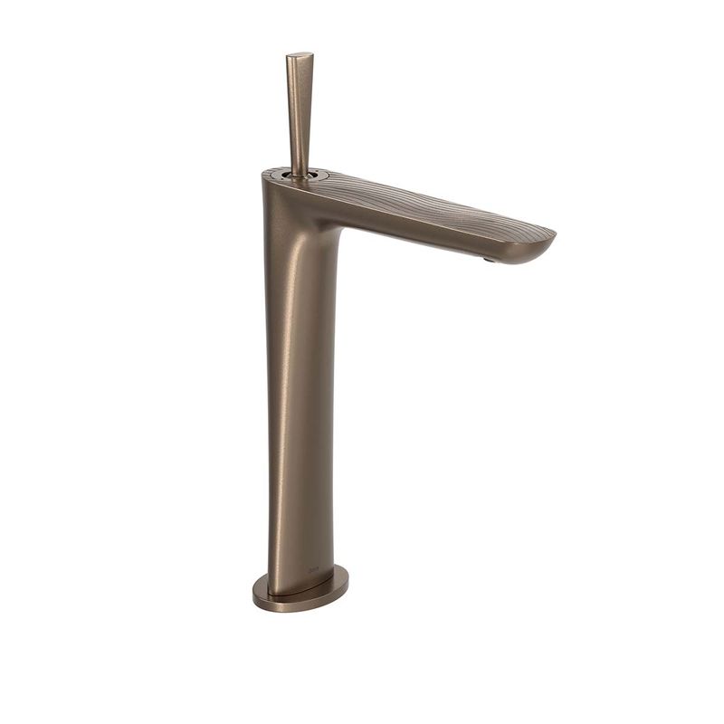 Misturador-Monocomando-Deca-de-Mesa-Bica-Alta-para-Lavatorio-com-Textura-Lk-Corten---Deca---2885.CT17.MT.T03---Fundo-Branco-Produto-Principal-SKU-posicionada-na-diagonal-direita-ou-redondo-e-produto-fechado