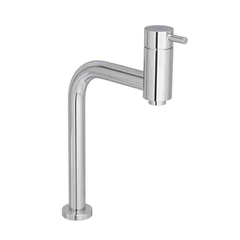 Misturador-Monocomando-Deca-de-Mesa-Bica-Alta-de-90-Graus-para-Lavatorio-Link-Cromado---Deca---2886.C.LNK---Fundo-Branco-Produto-Principal-SKU-posicionada-na-diagonal-direita-ou-redondo-e-produto-fechado