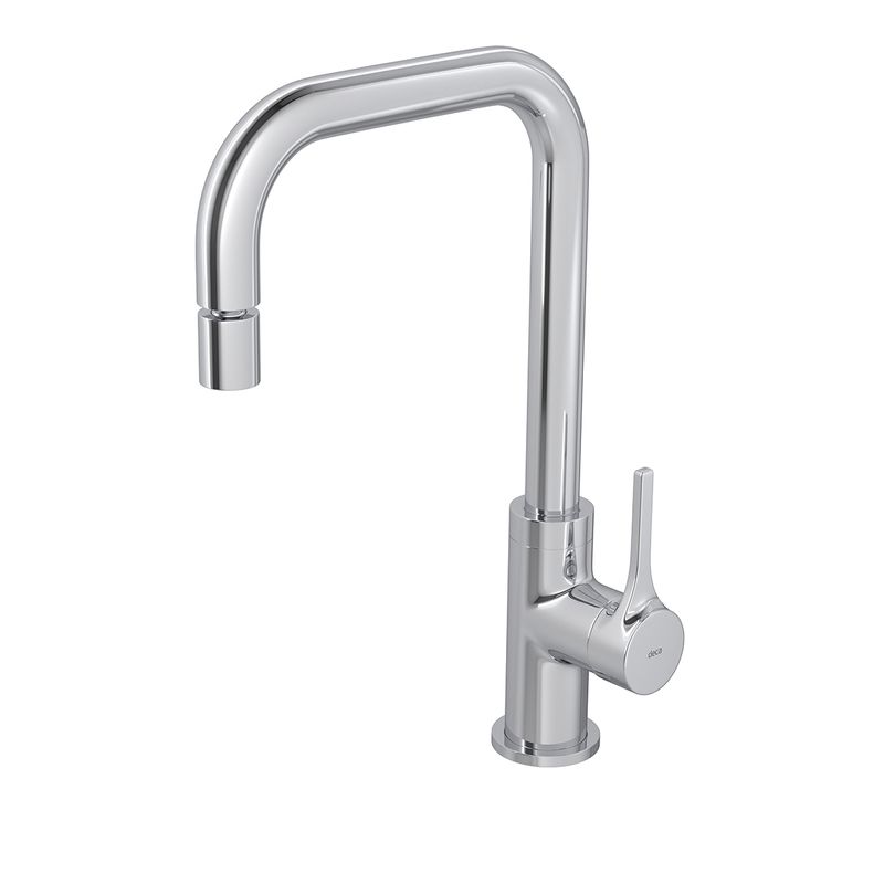 Misturador-Monocomando-Deca-de-Mesa-Bica-Alta-para-Cozinha-Start-Cromado---Deca---2264.C---Fundo-Branco-Produto-Principal-SKU-posicionada-na-diagonal-esquerda