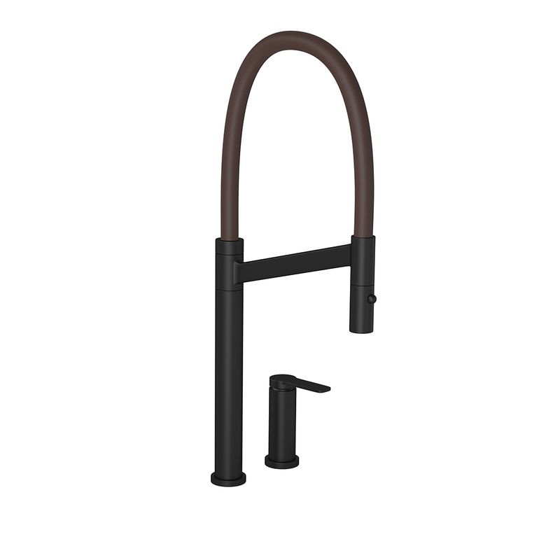 Misturador-Monocomando-Deca-de-Mesa-para-Cozinha-Colore-Black-Matte-e-Marrom---Deca---2289.BL.MT.MR---Fundo-Branco-Produto-Principal-SKU-posicionada-na-diagonal-direita-ou-redondo-e-produto-fechado