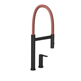 Misturador Monocomando de Mesa para Cozinha Deca Colore Black Matte e Terracota