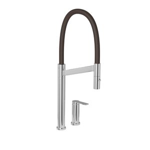 Misturador Monocomando de Mesa para Cozinha Deca Colore Cromado e Marrom